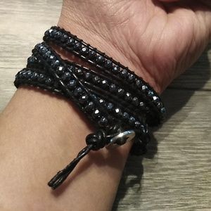 💞🎉Genuine Hematite and Leather wrap bracelet